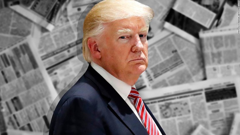 全米３５０紙がトランプ大統領のメディア攻撃を一斉非難/photo illustration: getty images/cnn