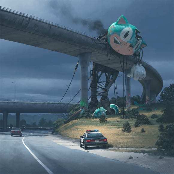 「ジ・エレクトリック・ステイト」に収録された作品/Credit: Simon Stålenhag