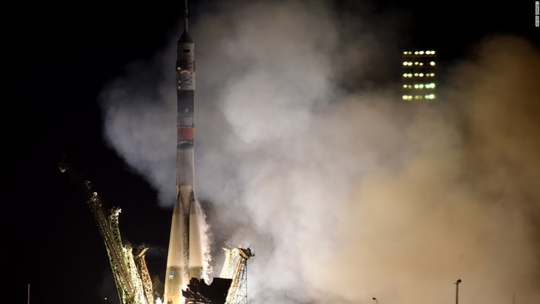 ＩＳＳへ宇宙飛行士を送り届けるロシアの宇宙船ソユーズの打ち上げ/Getty Images