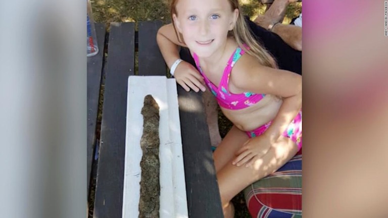 ８歳の少女が１５００年前の剣を湖で発見した/Andy Vanecek/Facebook