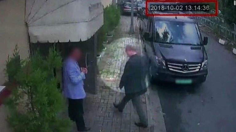 ジャマル・カショギ氏が総領事館に入ったときの監視カメラの映像/CCTV