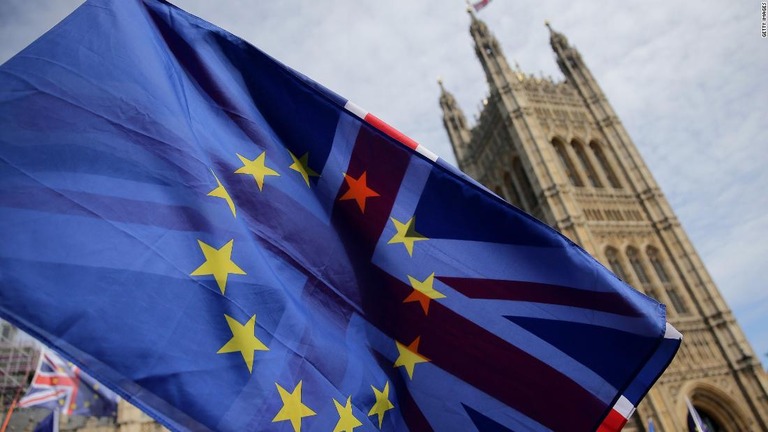 英国のＥＵ離脱をめぐり、「合意なき離脱」に対する警戒が強まっている/Getty Images