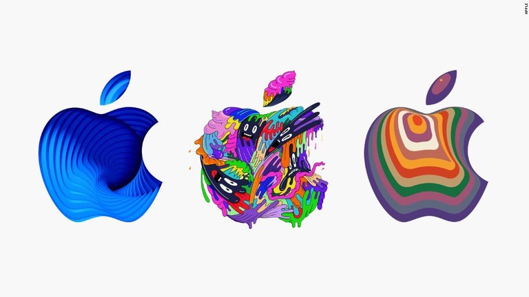 １０月のイベントの招待状に描かれたアップルのロゴのバリエーション/Apple 