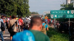 メキシコ・タパチュラへ向かう集団