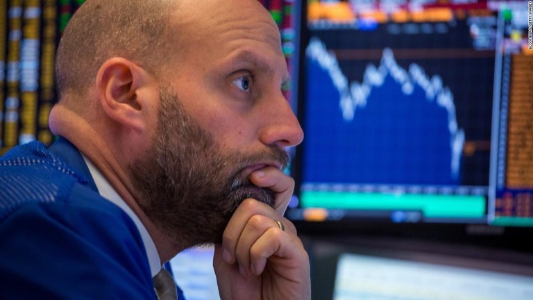 米国の株式市場が急落した/Bloomberg/Getty Images