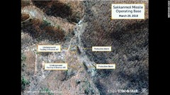 サッカンモルにあるミサイル基地の衛星画像＝２０１８年３月２９日