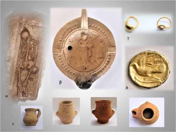 発掘された遺跡から見つかった古代ギリシャ、ローマ時代の遺物/Credit: Greek Culture Ministry