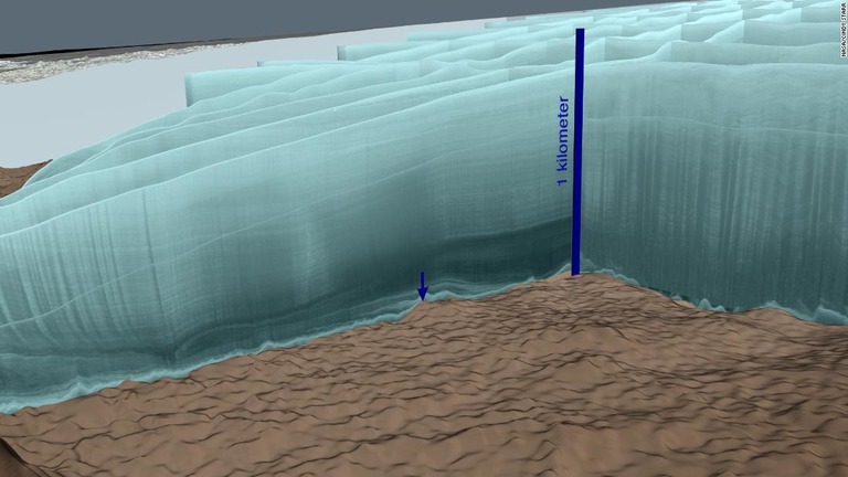 グリーンランドで氷河の下に巨大クレーターが発見された/NASA/Cindy Starr