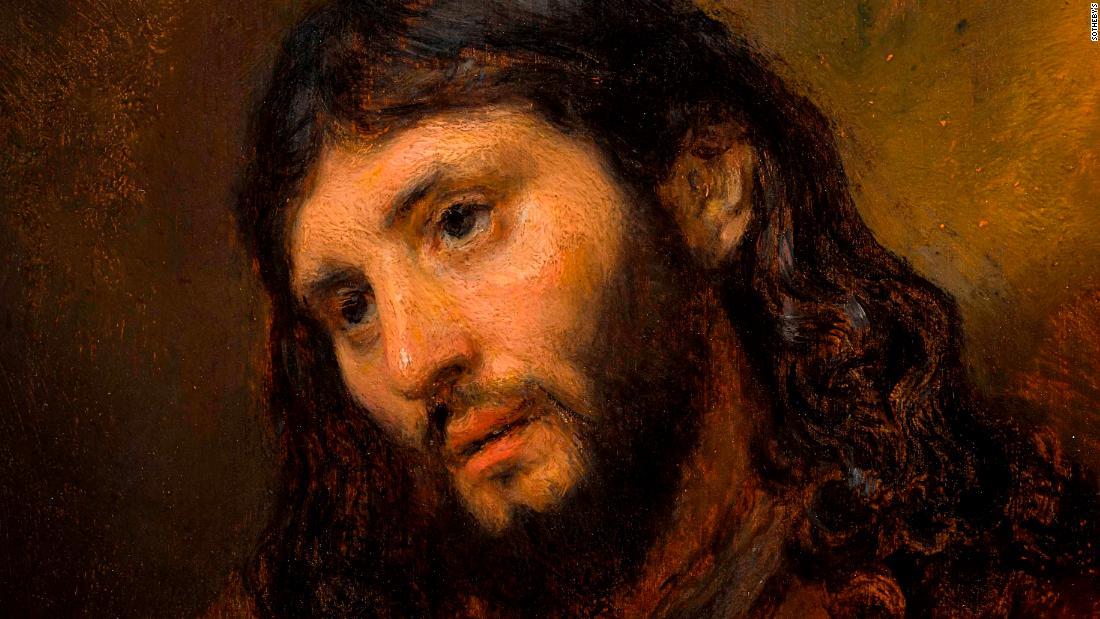 レンブラント本人の指紋が残されているというキリストの肖像のための習作