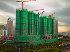 雷雨の後に撮影した建物