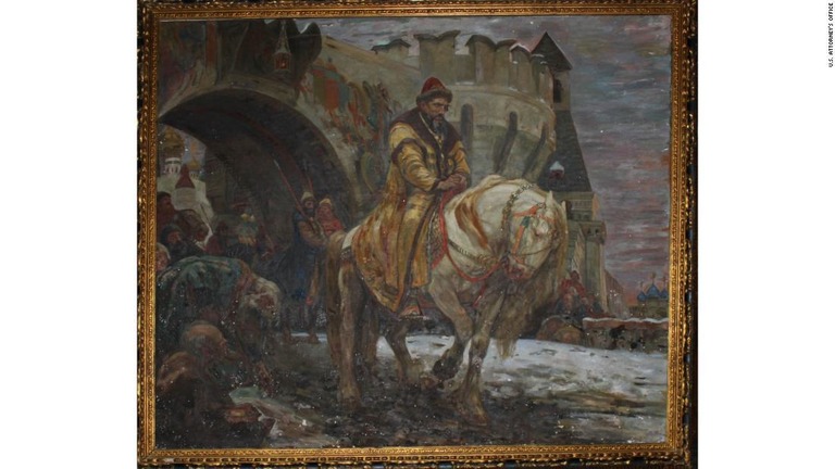 ウクライナから盗まれたことが判明した油絵。持ち主は美術館へ返却することを決めたという/U.S. Attorney's Office