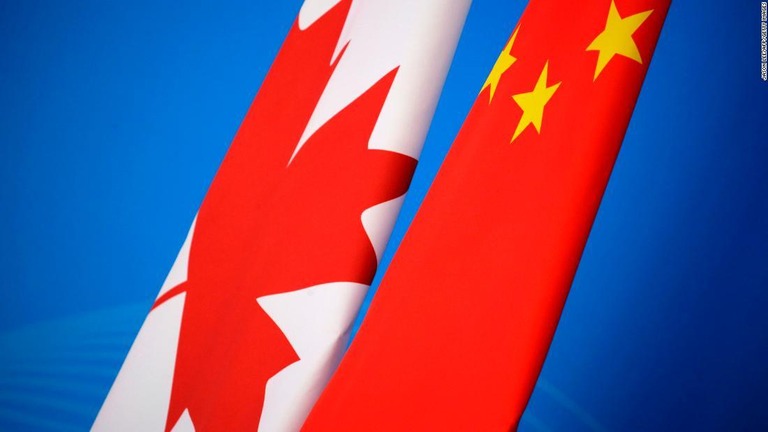 ファーウェイＣＦＯが逮捕されて以降、中国とカナダの関係は緊張している。/JASON LEE/AFP/Getty Images