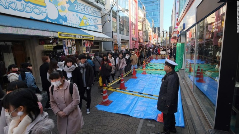 原宿の竹下通りで車が暴走し、負傷者が出た/KAZUHIRO NOGI/AFP/AFP/Getty Images