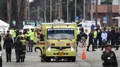 警察学校で車爆弾攻撃　１０人死亡、６５人負傷　コロンビア