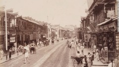 撮影者不詳「上海の通り」＝１８８０年代