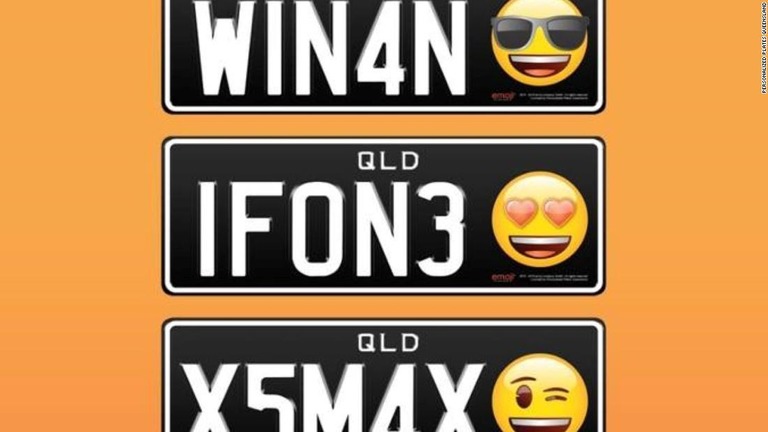 絵文字入りナンバープレートがオーストラリアで解禁になる/Personalized Plates Queensland