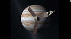 木星を周回軌道するジュノーのイメージ図