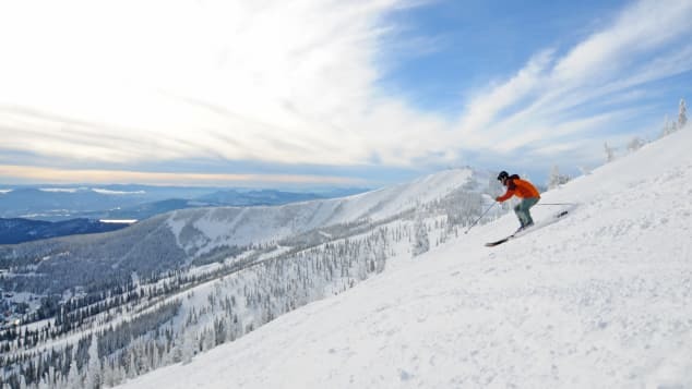 リフトの順番待ちを気にせずさまざまなコースを楽しめるシュバイツァー/Courtesy Schweitzer Mountain Resort