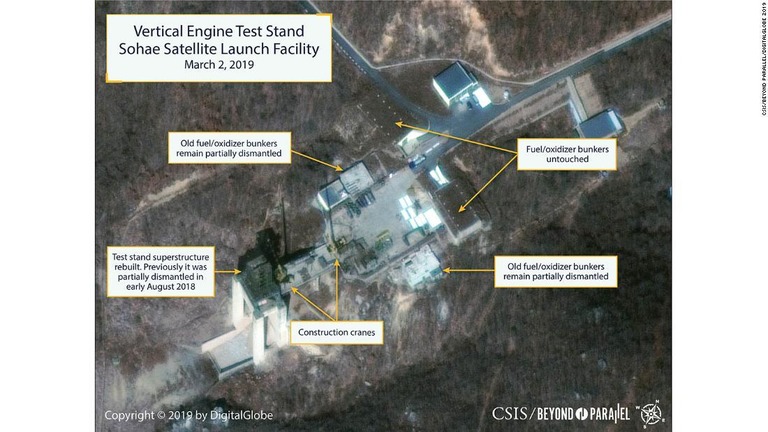 北朝鮮北西部にあるミサイル施設に、再建の動きがみられるという/CSIS/Beyond Parallel/DigitalGlobe 2019