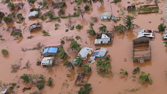 ブジの浸水地域＝２０日