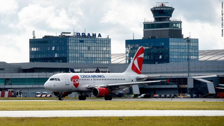 チェコ航空（ＣＳＡ）。１９２３年設立/MICHAL CIZEK/AFP/Getty Images