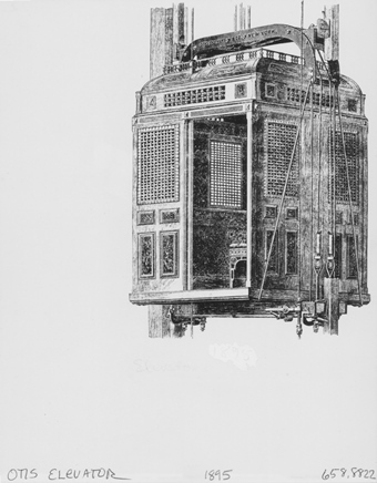 オーチスの初期のエレベーター＝１８９５年、米国/Archive Photos/Archive Photos/Getty Images