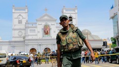 スリランカ爆発、死者２９０人に　２４人を拘束
