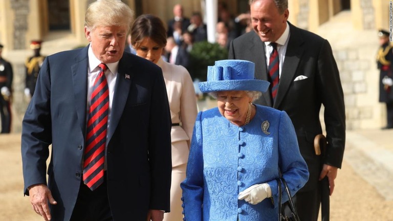 昨年の訪英時の様子。トランプ大統領が６月に国賓として英国を訪問することがわかった/Chris Jackson/Getty Images