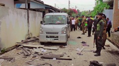 警察と武装集団が銃撃戦、市民１０人とテロ容疑者６人死亡　スリランカ東部