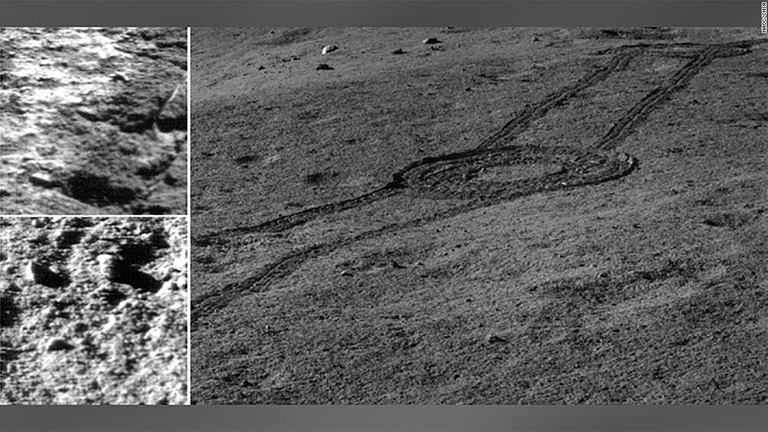 中国の無人探査機「嫦娥（じょうが）４号」が着陸した月の裏側の画像/NAOC/CNSA