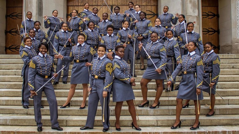 過去最多となる黒人の女子学生３４人が米陸軍士官学校を卒業する/courtesy Hallie Pound/West Point Academy