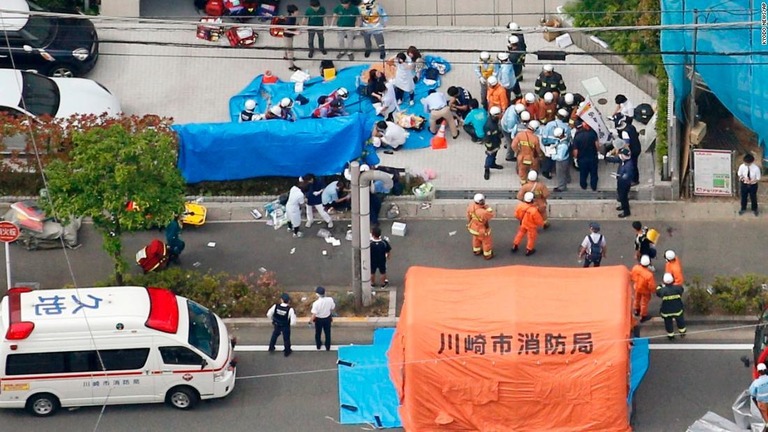 川崎で児童など十数人が次々に刺される事件が発生/Kyodo News/AP