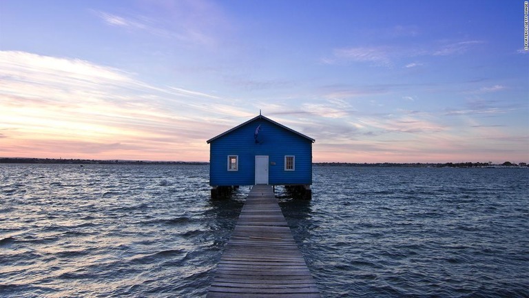 「インスタ映え」するボート小屋がパース市で人気を集めている/s_porter01/Getty Images
