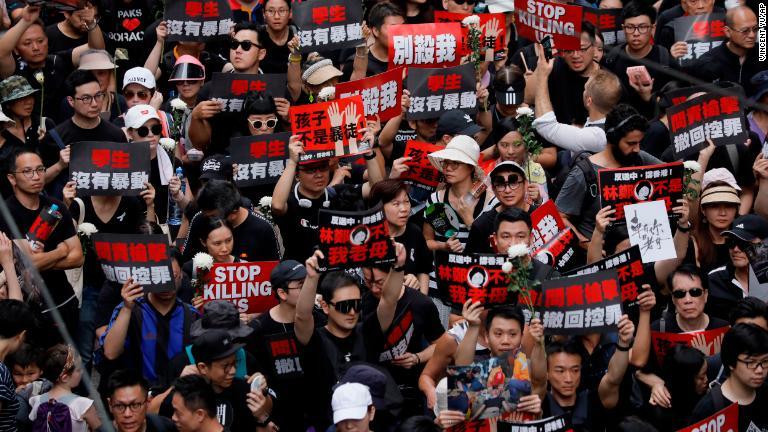 香港では「一国二制度」が認められている/Vincent Yu/AP