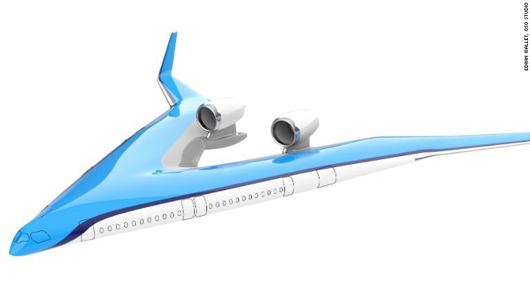 定員は300人強で、同じ規模のエアバスA350-900型機より燃料消費量が20%少ないという/Edwin Wallet, OSO Studio