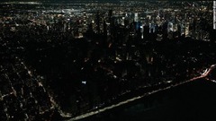 大規模停電が発生したニューヨークの上空からの様子