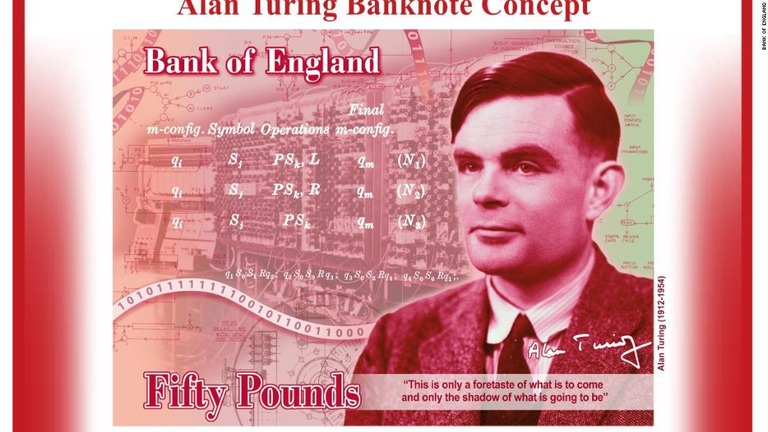 英国の新５０ポンド札の顔に数学者のアラン・チューリングが選ばれた/Bank of England