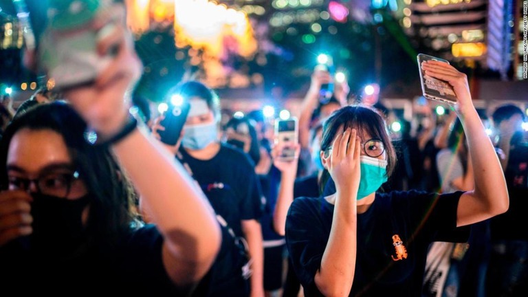 香港の警察は民主派団体が予定していた３１日の大規模デモを許可せず/ANTHONY WALLACE/AFP/AFP/Getty Images