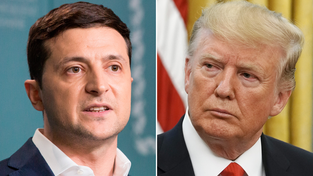 ウクライナのゼレンスキー大統領(左)と米国のトランプ大統領/AP/Getty