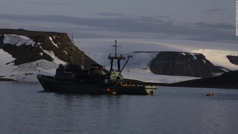北極海を調査中だったロシア海軍のボートがセイウチに襲われ転覆した/Courtesy of the Russian Northern Fleet