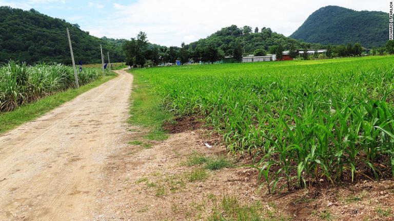 カオカラの丘はそれほど高くなく、信者は高い山の頂上まで登らなくていいので助かっていると話す/Richard S. Ehrlich