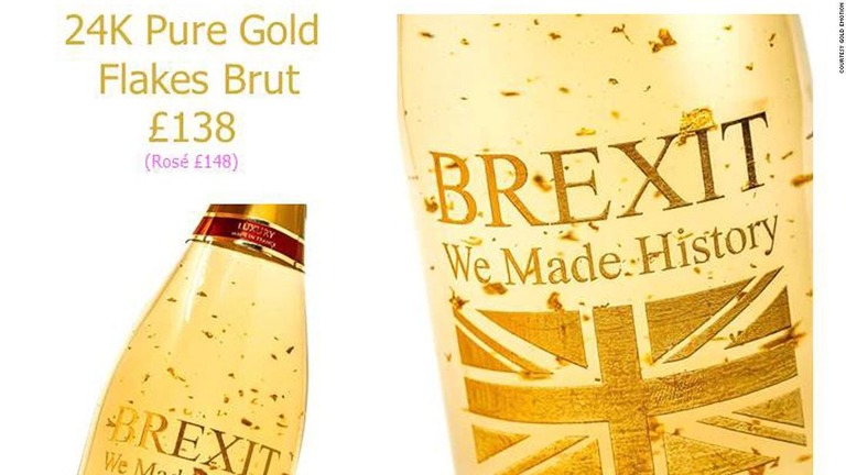 フランス企業が英国のＥＵ離脱を記念した金箔入りワインを発売した/Courtesy Gold Emotion