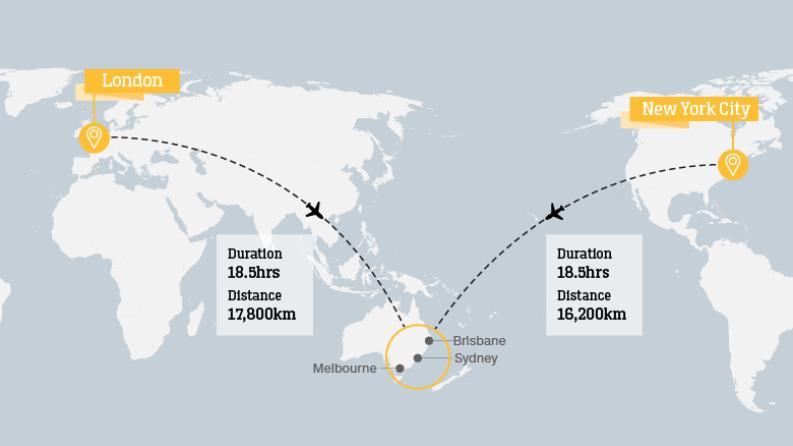 豪カンタス 超長距離便 の調査飛行 ｎｙ シドニーを約２０時間 Cnn Co Jp