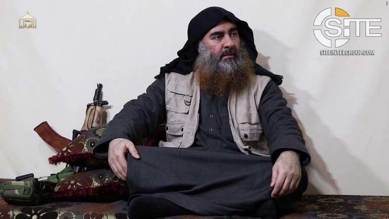 過激派「イラク・シリア・イスラム国（ＩＳＩＳ）」のメディア部門が公開した最高指導者アブバクル・バグダディ容疑者のものとされる画像/ISIS