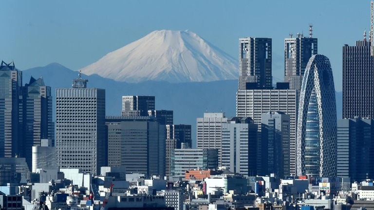 都心から見た富士山/KAZUHIRO NOGI/AFP/AFP via Getty Images