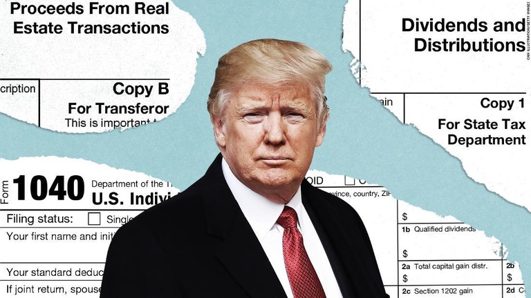 トランプ氏の納税記録について、連邦高裁が提出の義務ありとする判断を示した/CNN Illustration/Getty Images