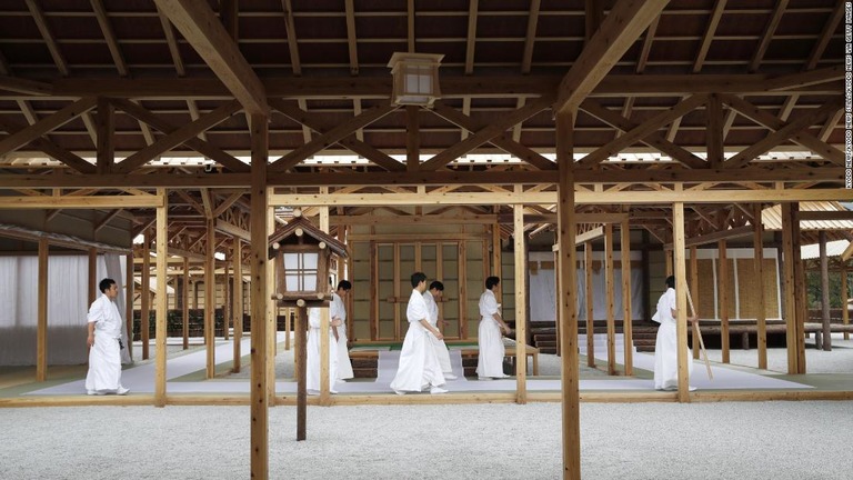 大嘗祭の舞台として建設された大嘗宮/Kyodo News/Kyodo News Stills/Kyodo News via Getty Images