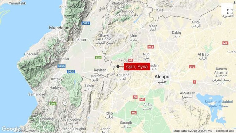 シリア北西部イドリブ県の村でキャンプ地にロケット弾が打たれ、民間人少なくとも１６人が死亡した/CNN