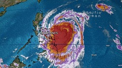 台風２８号がフィリピン直撃、１０万人避難　東南アジア競技大会にも影響か