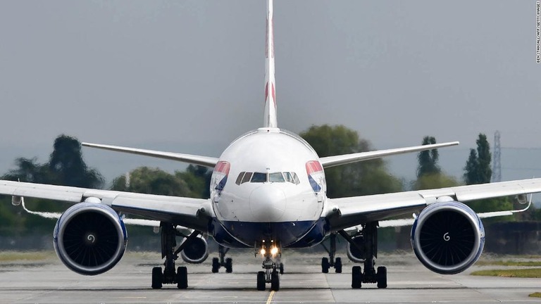 ブリティッシュ・エアウェイズの機体/Ben Stansall/AFP/Getty Images